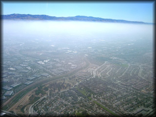 Haze over San Jose, CA
