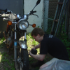 EricP fiddling with the brakes of the SR