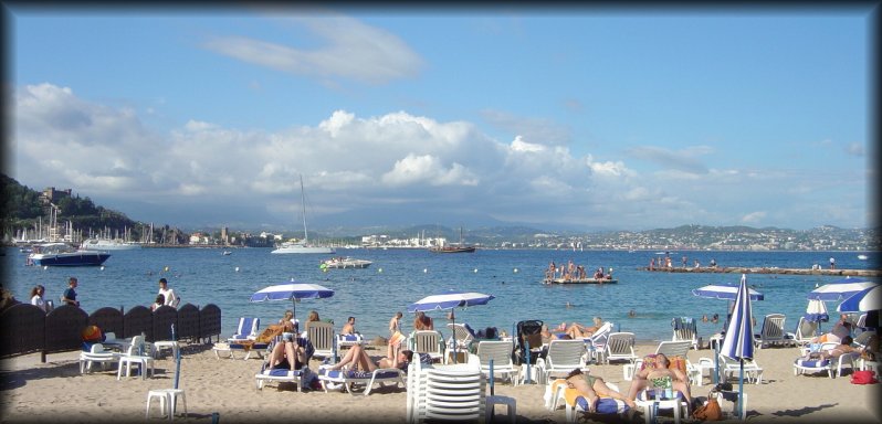 Sandy beach, sea, boats