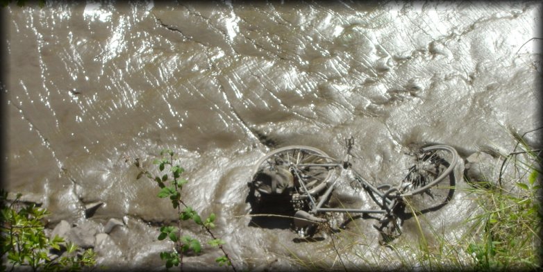 Bicycle in the mud