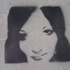 Stencil: woman's face