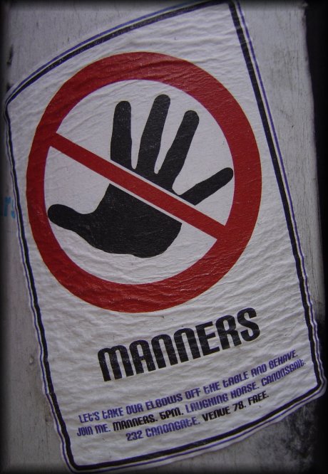 Let's watch our manners