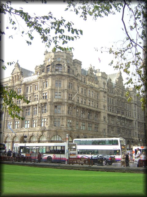 The famous Jenners on Princes Street. When I was a resident in 1996/1997, it was undergoing a massive refurbishment and was covered by nets around scaffoldings