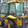 ha! "L" for learner sticker on the rear window of a construction vehicle
