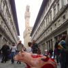 Pink and red cow with a handle, il Palazzo Vecchio, Firenze