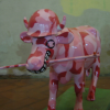 Pink camouflage mini cow, Firenze