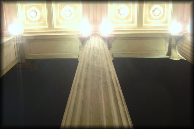 Just outside the Museum of fine arts, looking up
