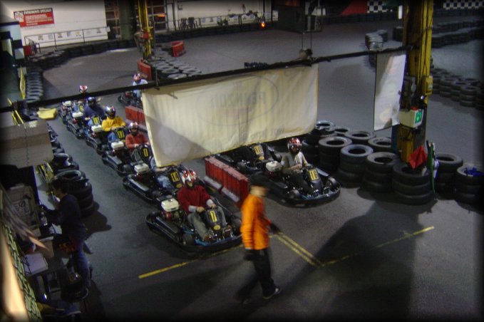 at the go kart