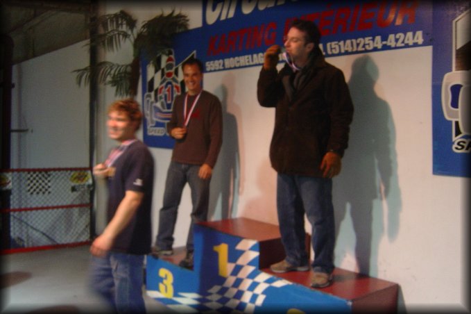 Matthieu, EricM and Gerald on/near the podium