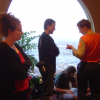Amy, Yves, Chris and ericP by the christmas tree