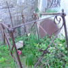 Simple grave with metallic fence 