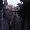 ericP standing in a narrow alley in Eze village
