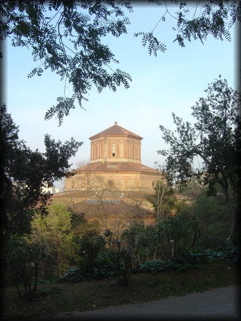 I'll describe that as some ancient construction in the vicinity (behind) the MNAC, for lack of an accurate description