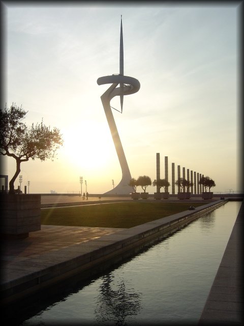 The Torre de Calatrava on the Olympic Games ground