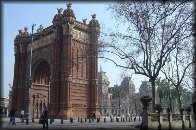 The "Arc de Triomf" at the end of the Passeig de Lluis Companys