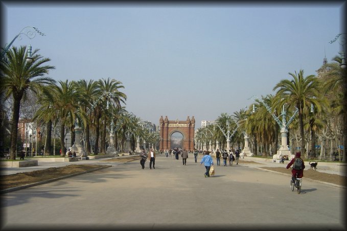 The "Arc de Triomf" at the end of the Passeig de Lluis Companys