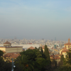 View on BCN from behind the MNAC: in the background on the left, la sagrada familia, on the right, torre AGBAR
