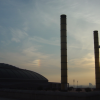 Palau Sant Jordi, Torre de Calatrava, a sundog just above the Palau.