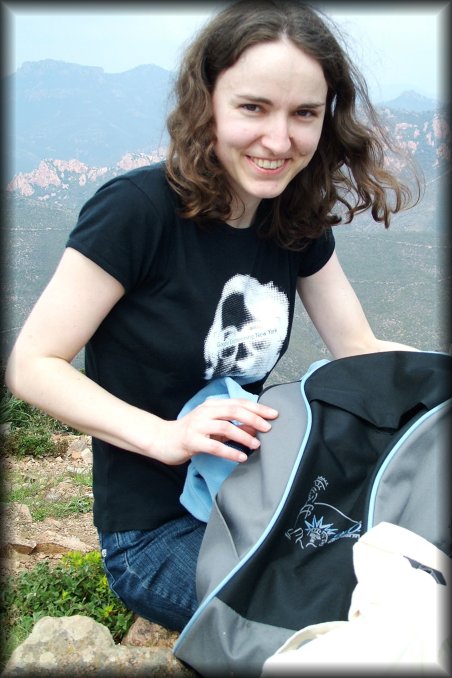 Carine smiling mischievously