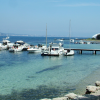 Crystal clear water at Sainte-Marguerite island