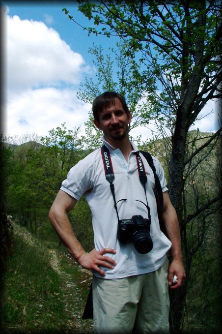 Guillaume posing (in fact he'd been waiting for us for a while)