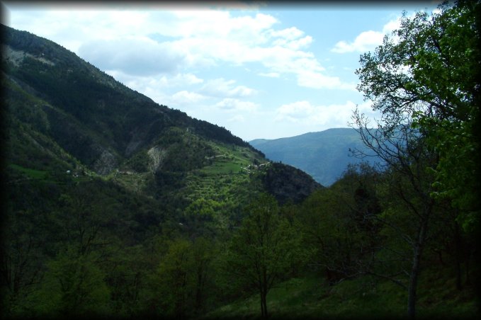 On the hill opposite us is the village of La-Croix-sur-Roudoule