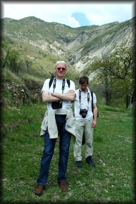 Bert and Guillaume with their big cameras strapped around their necks