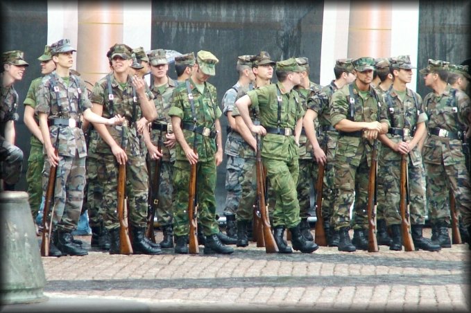 Soldiers on Plaza Mayor