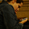 Isabelle is annoyed; her blackberry just stopped working.