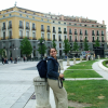 Isabelle posing in Plaza de Oriente