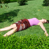 Isabelle found the lawn inviting and took a nap there.