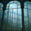 The myriad of muticoloured lights of Palacio de Cristal