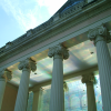 Columns at the entrance of Palacio de Cristal