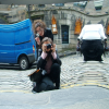 Distortion mirror, Camera Obscura. Amy and I forming a totem of selfportrait photographers