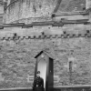... bored, probably. This is at the entrance of Edinburgh Castle.