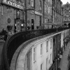 On the terrasse above Victoria Street. (Amy is on the photo ;) (black and white version)