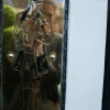 Reflection of myself behind the Deacon. This is the plaque outside Deacon Brodie's on the Royal Mile.