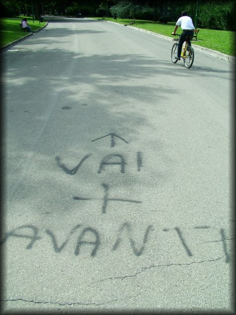 "Vai piu avanti" (go further) (colour version)