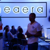 The famous fishtank at Neaera. From that angle, it looks like they're looking at the fishtank. The TV is hidden above it and it's the World Cup they're really engrossed in.