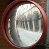 More arcades. This time in a bulbous mirror.