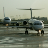 Two aircrafts are queueing to take off