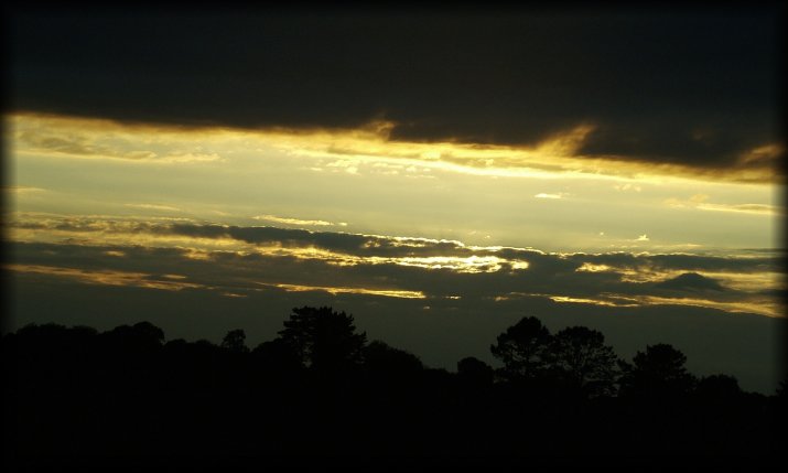 A golden sunset in the country of Ireland.