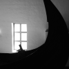 Stern. Yes, b&w does that. The stern, detail of the Oseberg Ship at the Viking Ship Museum.