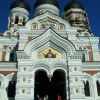 Alexander Nevsky Cathedral, a large, richly decorated Orthodox church, was built on Toompea Hill in 1900, when Estonia was part of the Russian tsarist empire.