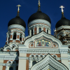 Alexander Nevsky Cathedral, a large, richly decorated Orthodox church, was built on Toompea Hill in 1900, when Estonia was part of the Russian tsarist empire.