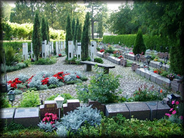 White tomb stones like sticks