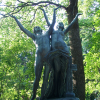 Statue in the Helsinki cemetery.