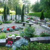 White tomb stones like sticks