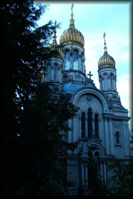Russian-Orthodox Church St Elisabeth of Wiesbaden. It was built around 1855 by Duke Adolf von Nassau in honor of his wife, the russian princess Jelisaweta Michailowna (grandniece of Czar Alexander I and Czar Nikolaus I).