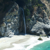 McWay Waterfall is a 80-foot waterfall that drops from granite cliffs into the ocean. The beach is not accessible other than those who kayak there. 
